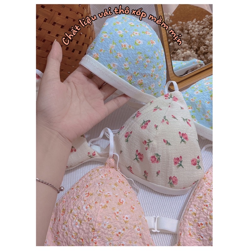 Áo brallete Mad Colours Hoa nhí thô xốp mềm mịn tone màu pastel ngọt xĩu - Hàng hanmade - The Heidi | WebRaoVat - webraovat.net.vn