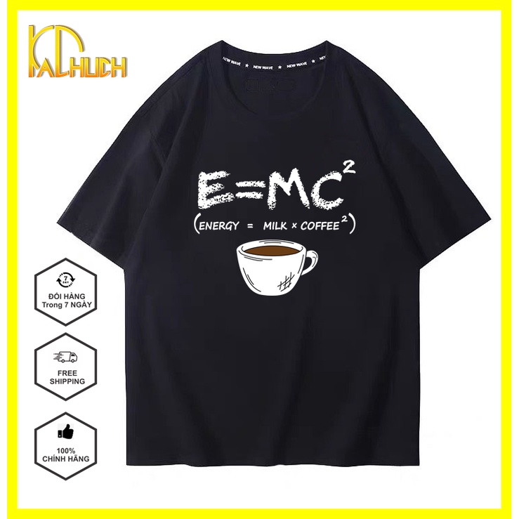 ÁO THU NAM NỮ UNISEX TAY LỠ FORM RỘNG IN E=MC NĂNG ĐỘNG