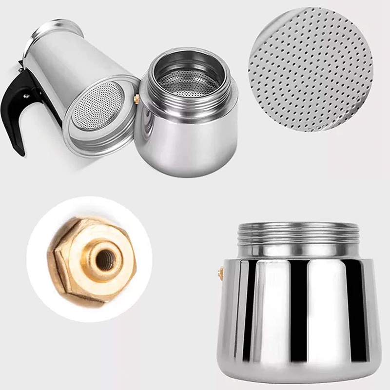 Ấm Pha Cà Phê Moka Ý 2 Cốc Phù Hợp Với Mọi Loại Máy Pha Cà Phê Espresso