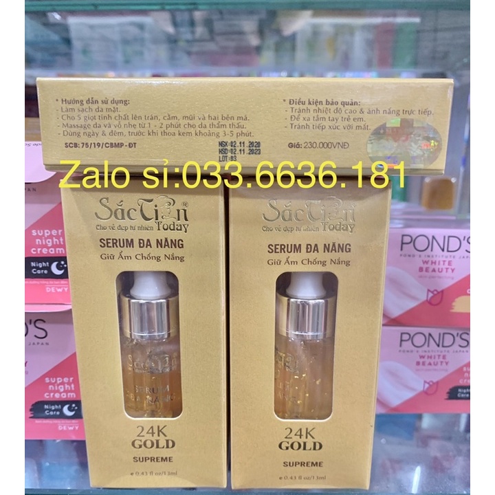 lẻ chai serum đa năng giữ ẩm chống nắng trắng da sắc tiên today chai 13ml (chuẩn hàng)