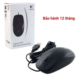Chuột máy tính có dây Logitech B100 màu đen (PD 01)