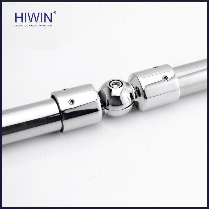 Chuyển góc đa hướng phòng tắm kính inox 304 mặt gương dùng cho ống phi 25 HIWIN SB-616