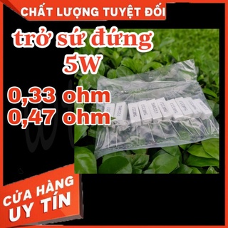 Trở sứ 5w chân đồng dáng nằm 0,33 0,47