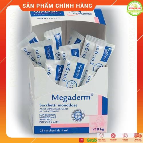 Gel dinh dưỡng Virbac Megaderm chó mèo ️ FREESHIP ️ gói 4ml bổ sung vitamin,dinh dưỡng omega,đẹp da,giảm sưng đỏ ngứa