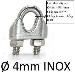 Cóc khóa cáp Ø [ 4mm ] INOX