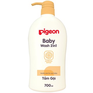 Dầu tắm gội hoa hướng dương Pigeon Nhật Bản 2 trong 1 - 700ml (MP22014NP)
