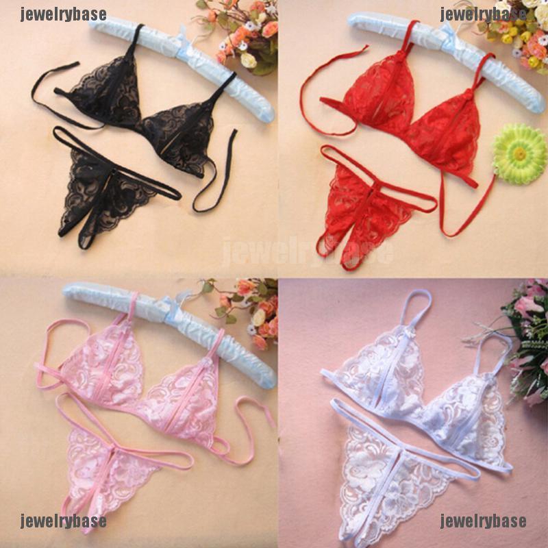 Set 2 áo/quần lót họa tiết ren nhiều màu sắc từ polyester cho nữ | BigBuy360 - bigbuy360.vn