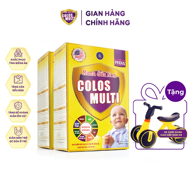 Tặng xe chòi chân - Combo 2 hộp Colosmulti các loại hộp 350g 450g