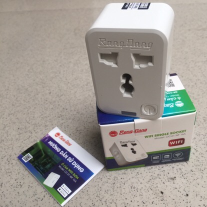 Ổ cắm điện thông minh 16A , điều khiển bằng wifi , 3g, 4g Rạng Đông công suất 3500w