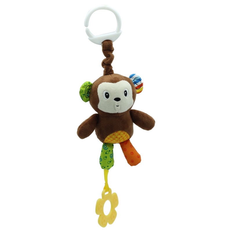 Treo nôi thú bông lục lạc cho bé xúc xắc gặm nướu vải bông cao cấp an toàn