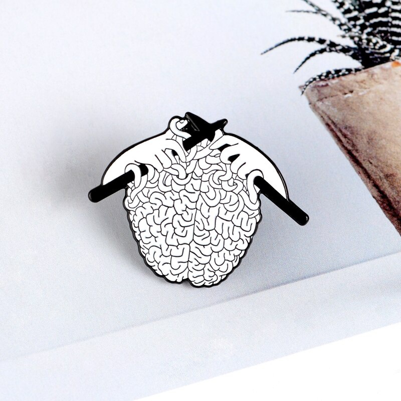 Huy Hiệu Cài Áo Hình Đàn Organ / Bộ Não Ngộ Nghĩnh