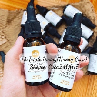 [CAM KẾT CHÍNH HÃNG] Vitamin K2 D3 Mk7 Sunday Natural 20ml - Đức