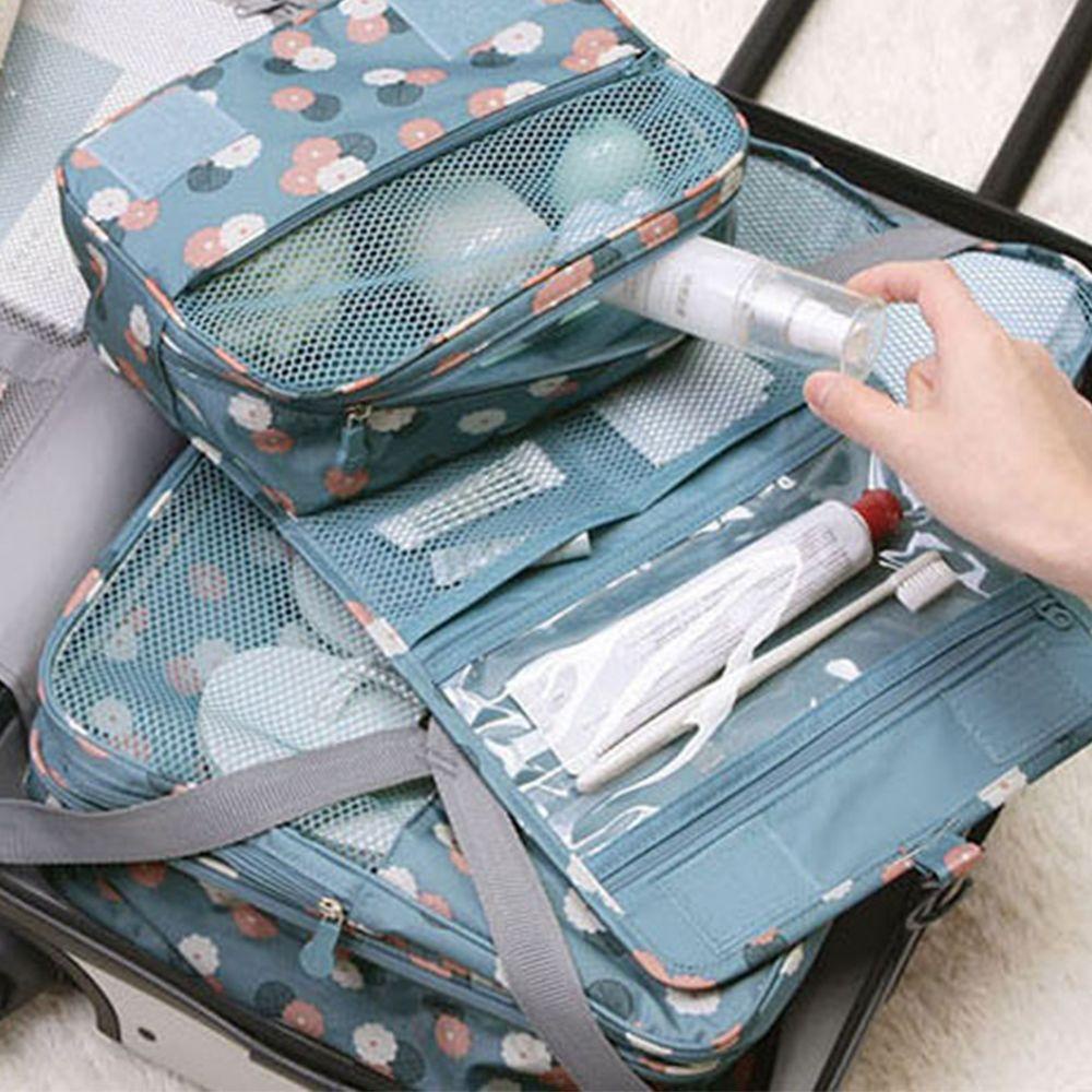 Túi Đựng Mỹ Phẩm / Đồ Vệ Sinh Cá Nhân Gấp Gọn Có Khóa Kéo Tiện Lợi Cho Du Lịch