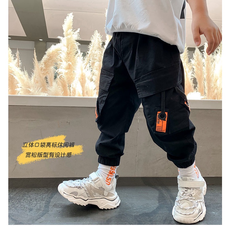 Quần Jogger Có Túi Chất Liệu Cotton Mềm Thời Trang Cho Bé Trai