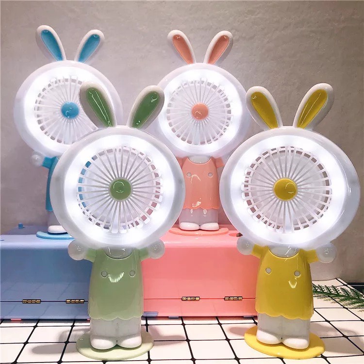 Quạt mini cầm tay tai thỏ