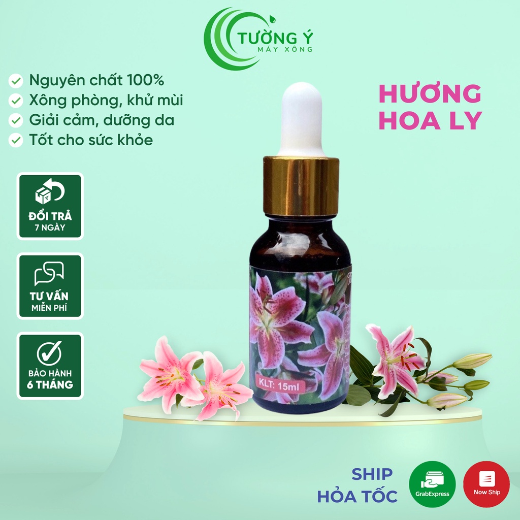Tinh Dầu Hoa Ly Nguyên Chất Thiên Nhiên 100% Lọ 10ml Tinh Dầu Hoa Ly Thơm Phòng Nguyên Chất Giúp Đuổi Muỗi Khử Mùi