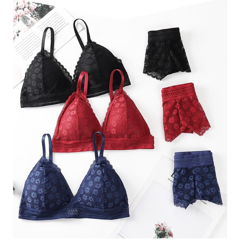 Đèn Led 38 / 85AB 38 / 85AB Chất Lượng Cao----Bộ Đồ Lót Hai Mảnh Phối Ren Không Gọng Hở Lưng Gợi Cảm 32 / 70AB