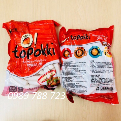 Bánh gạo Hàn Quốc (Tokboki) loại ngon gói 1kg túi đỏ / Sốt Tokboki cay nhiều / Phô mai bào sợi
