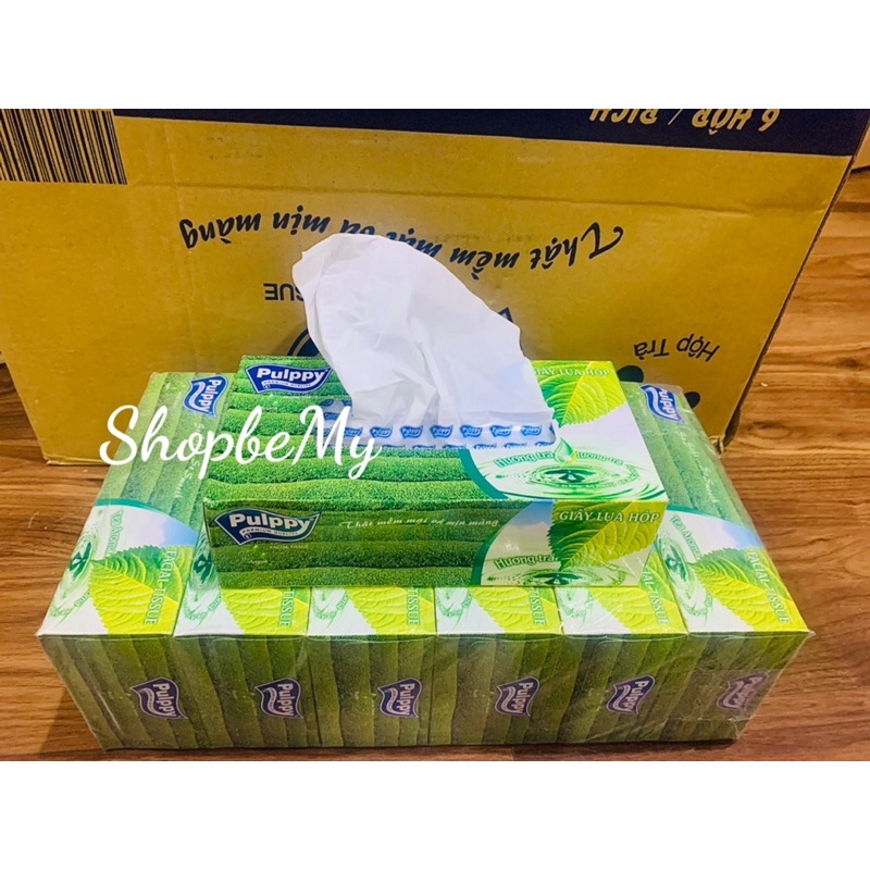Giấy Lụa Hộp Pulppy Hương Trà (100 Tờ)  hàng công ty