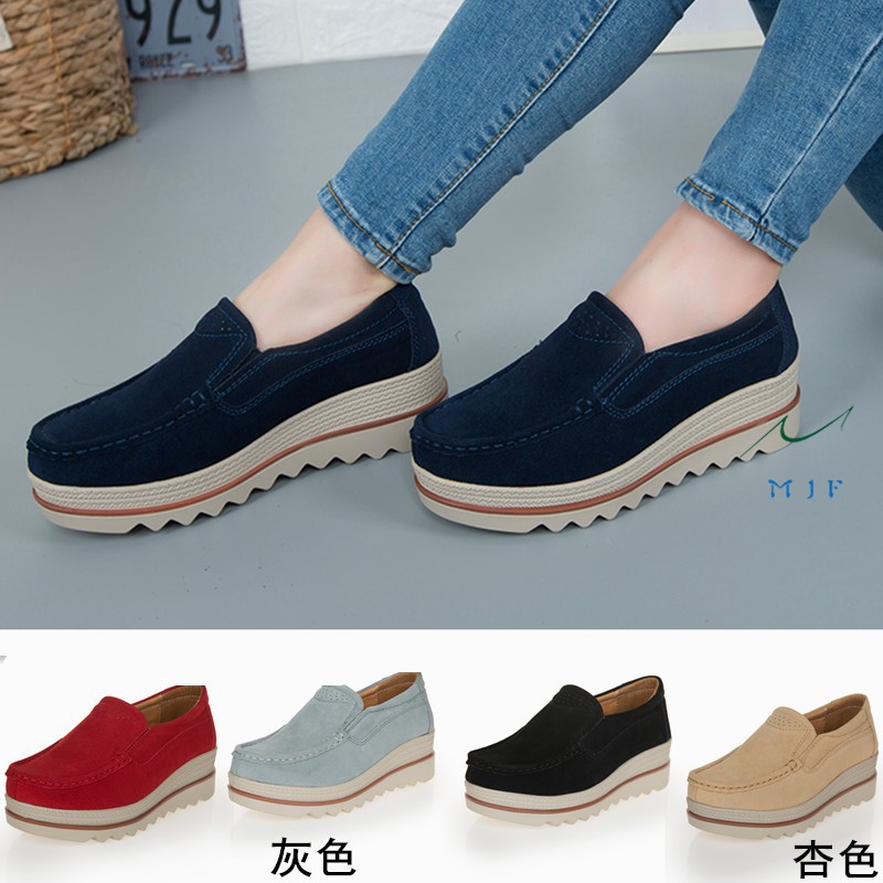 Giày Da Thật Đế Mềm Tăng Chiều Cao 5cm Thiết Kế Sành Điệu Cho Nữ | BigBuy360 - bigbuy360.vn