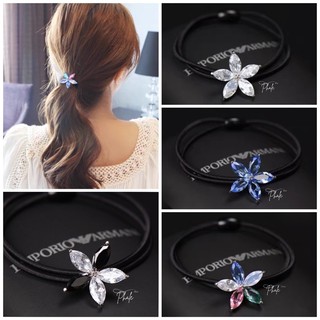 Cột tóc pha lê hoa 5 cánh nhọn cao cấp