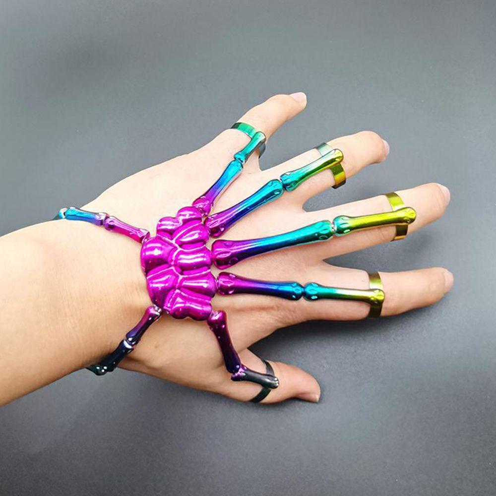 Vòng Tay Hợp Kim Hình Bàn Tay Đầu Lâu Phong Cách Punk Cho Bé