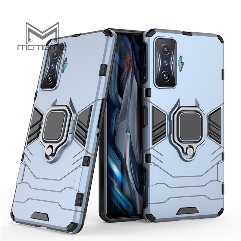 Ốp Điện Thoại PC + TPU Dạng Giáp Có Vòng Đỡ Kim Loại Bền Bỉ Chống Sốc Cho Xiaomi POCO F5 Pro F4 X5 Pro 5G