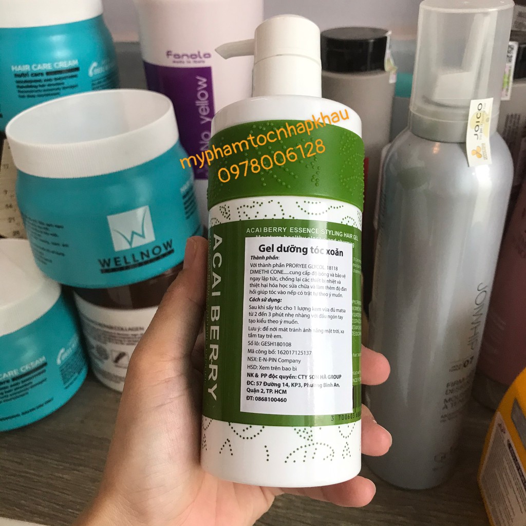 Gel dưỡng tóc xoăn Acai Beauty France Styling 280ml