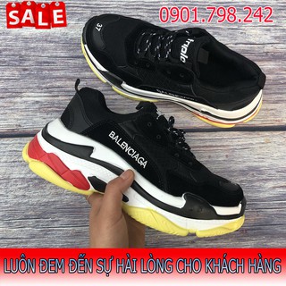 Giày thể thao balen triple s màu đen full nam nữ