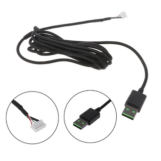 Durable Nylon Braided Line USB Mouse Cable Replacement Wire For  DeathAdder