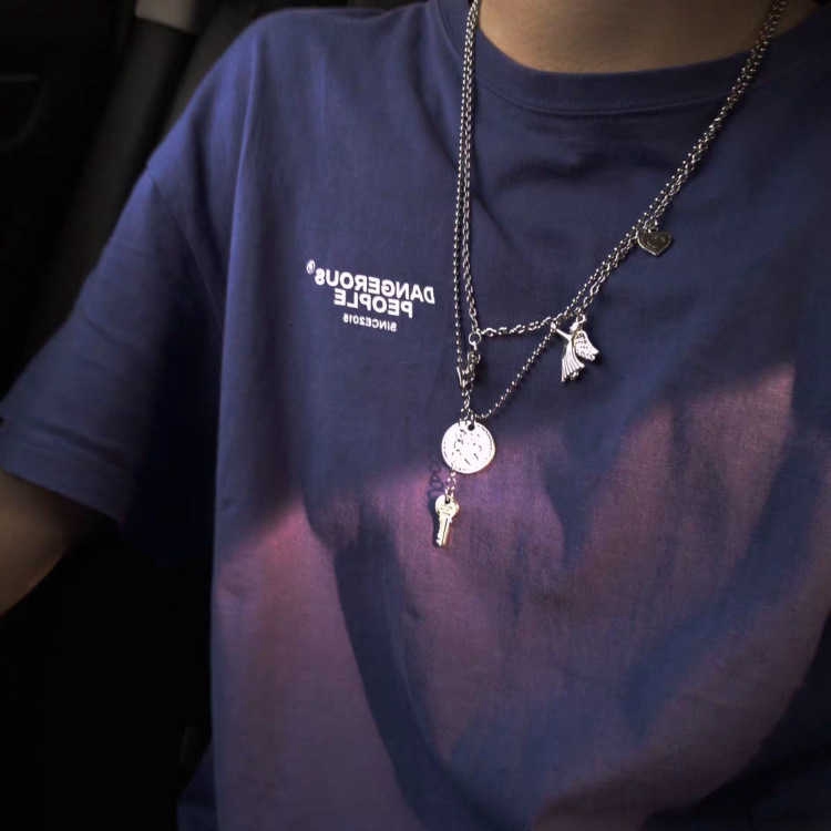 Dây Chuyền Mặt Ổ Khóa / Chìa Khóa / Trái Tim / Ngôi Sao 22125 Thời Trang Cho Nam Và Nữ