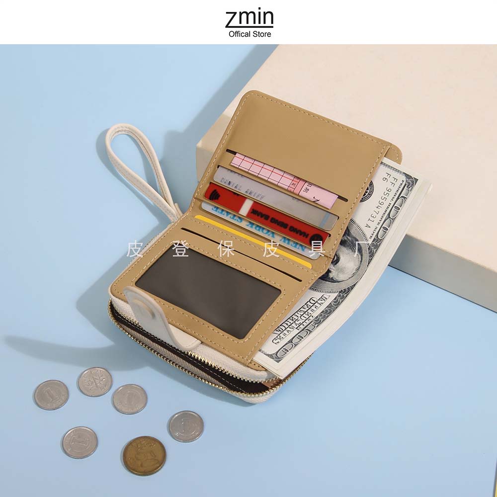 Ví nữ mini cầm tay Zmin, chất liệu da PU cao cấp - V001