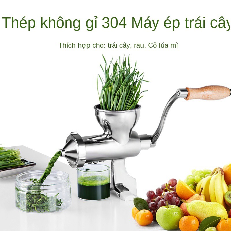 Máy ép trái cây bằng thép không gỉ cỏ lúa mì quay tay cây, Rau, giống mì, Gừng, Lựu