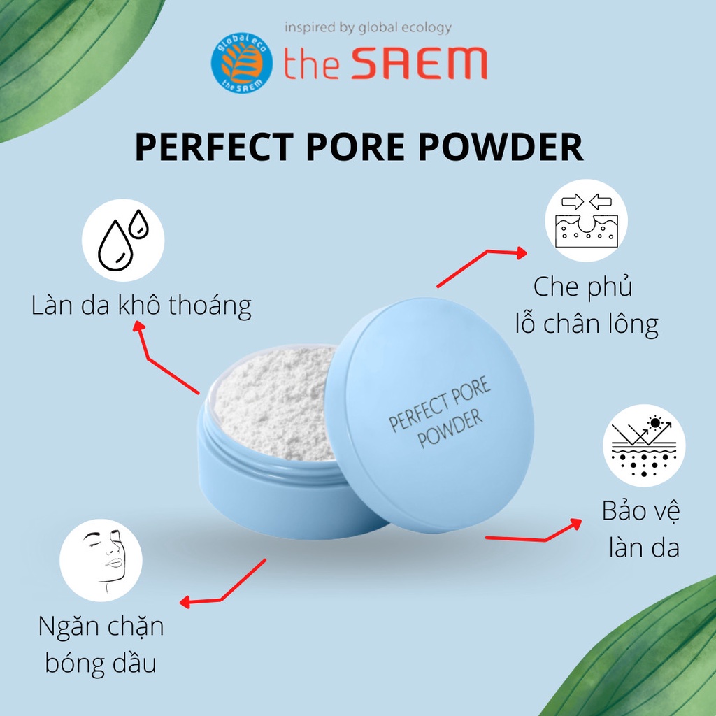 Phấn Phủ Dạng Bột Kiểm Soát Nhờn The Saem Saemmul Perfect Pore Powder 5g