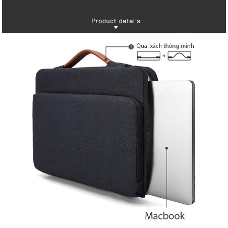 Túi chống sốc Macbook Laptop thời trang Tommy chính hãng có quai xách