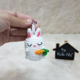 Móc khóa thú len handmade - thỏ cute