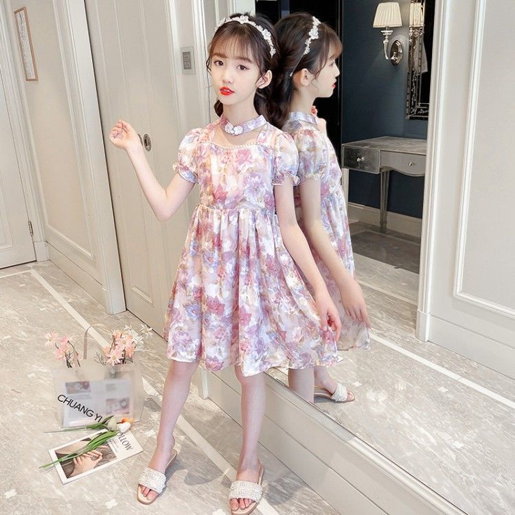 Đầm Công Chúa Phối Lưới Xinh Xắn Cho Bé Gái Từ 3-4 - 5-6 - 7-8 - 9-10 - 11-12 Tuổi