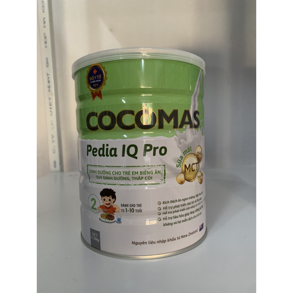 Sữa Cocomas Pedia IQ Pro- Dinh dưỡng cho trẻ biếng ăn, suy dinh dưỡng, thấp còi-Trọng lượng 900Gr