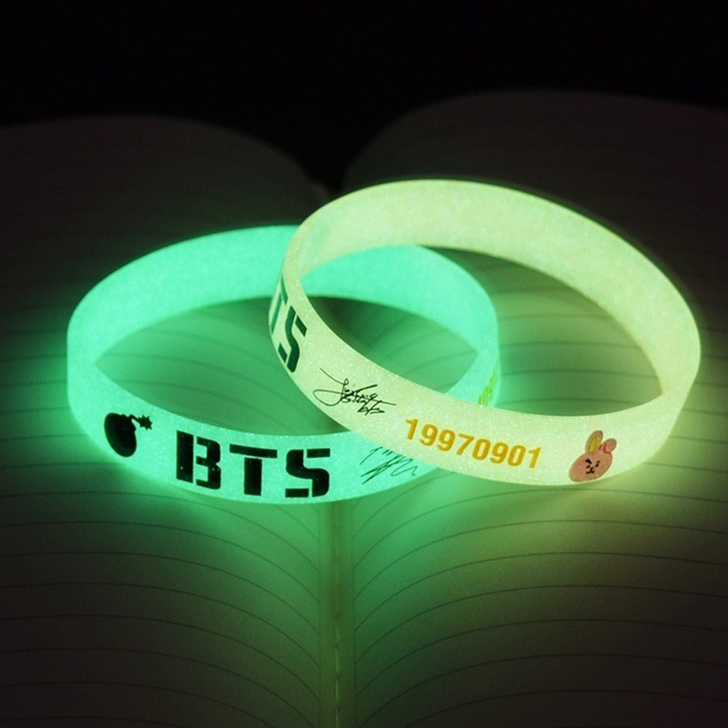 Vòng đeo tay silicon kiểu dáng thời trang phong cách KPOP BTS Bangtan Boys