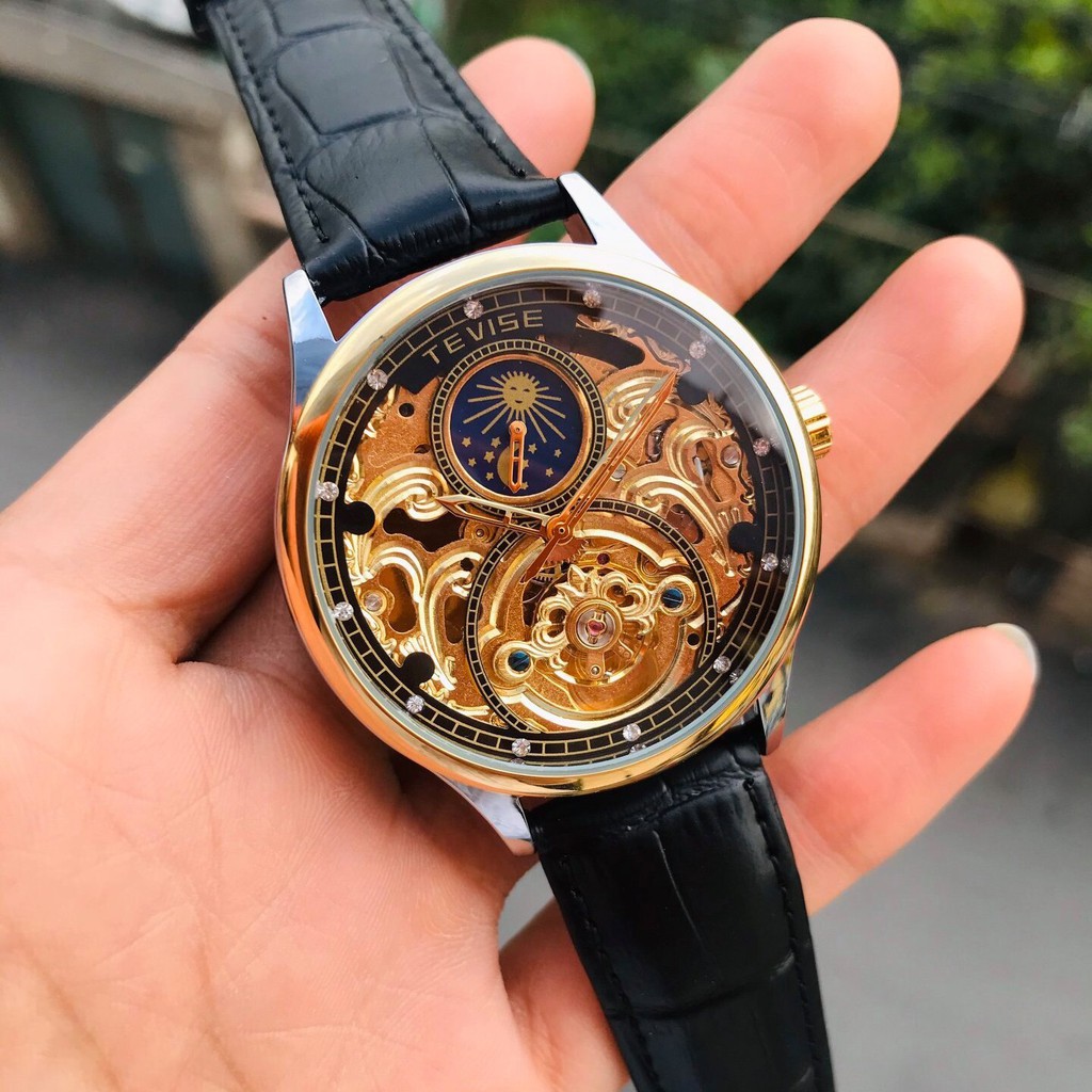 Đồng Hồ Nam Cơ Tự Động Chính Hãng Tevise T820A Dây Da Cao Cấp Đẳng Cấp, Full box chống nước chống xước tặng quà hấp dẫn | BigBuy360 - bigbuy360.vn