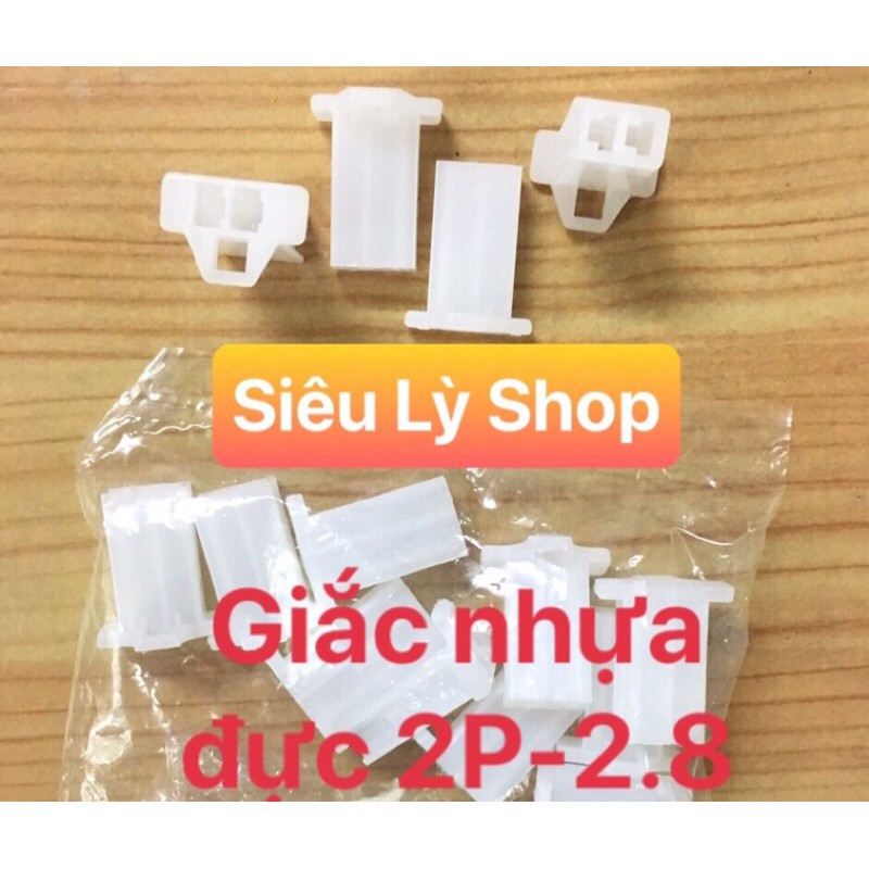 Giắc nhựa 2P-2.8 + Cosse điện xe máy