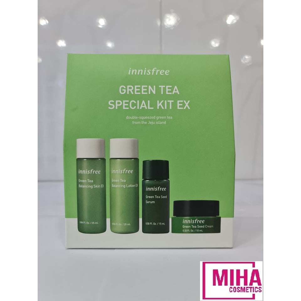 Bộ Dưỡng Da Trà Xanh INNISFREE Green Tea Special Kit EX Dưỡng Ẩm Sáng Da Giảm Mụn