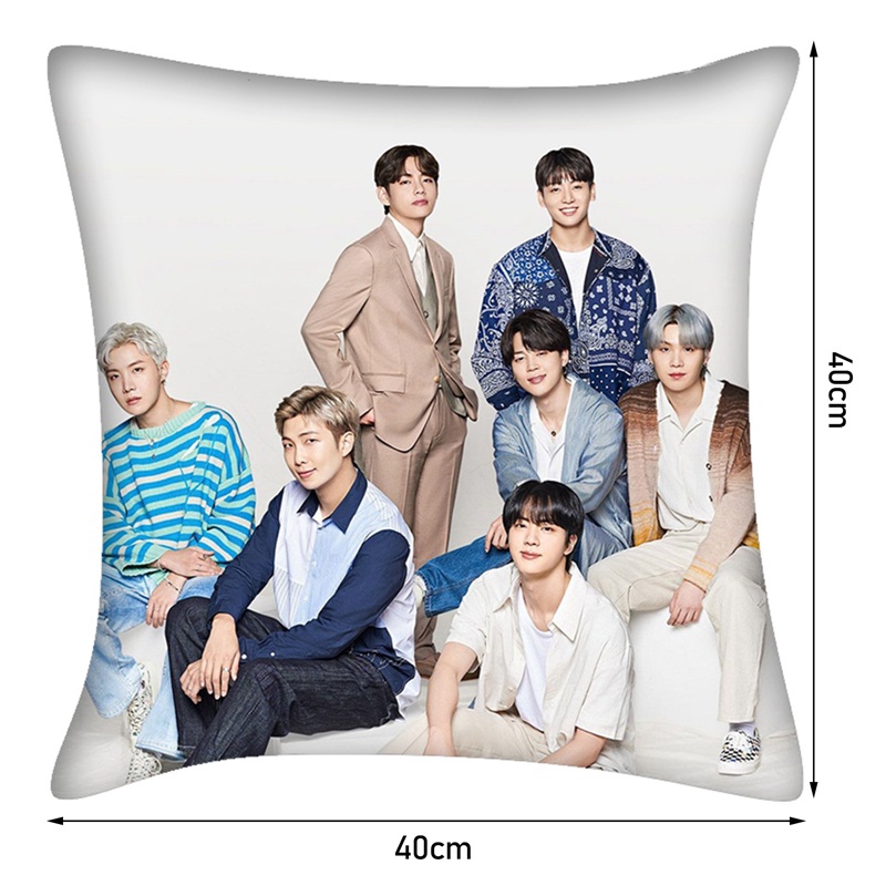 flowersqueen Vỏ Gối Vuông In Hình Bt21 Bts Đáng Yêu