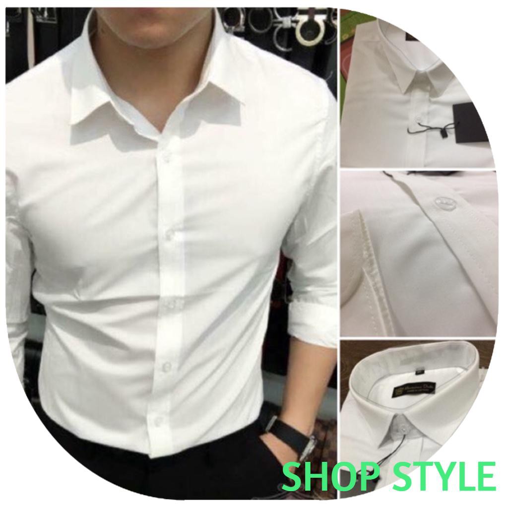 Áo sơ mi trắng sữa chất lụa mịn, mềm giá gốc tận xưởng của Tmans Siêu Sale
