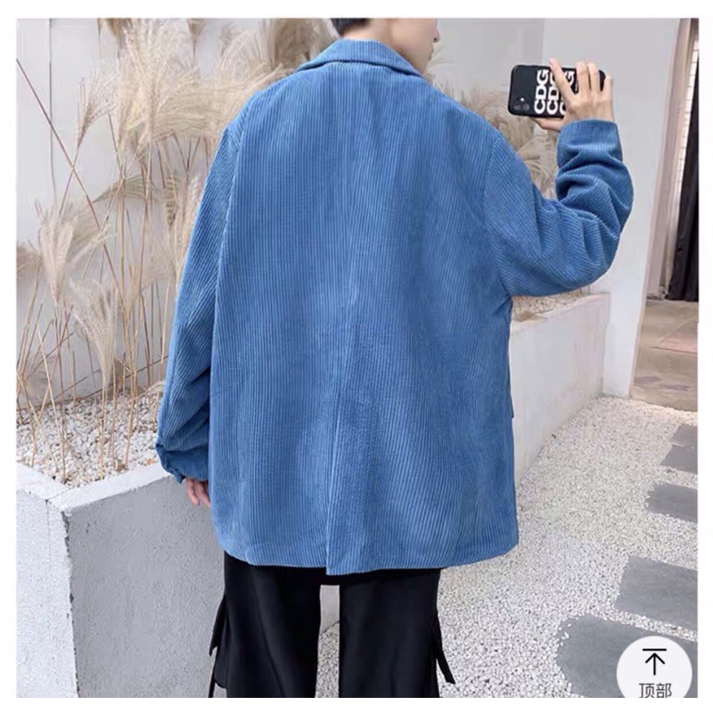 Áo Blazer nam form rộng vải nhung | BigBuy360 - bigbuy360.vn