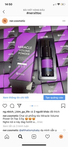 XỊT PHỒNG TÓC Miracle Volume Power Dr.Top 3.5g