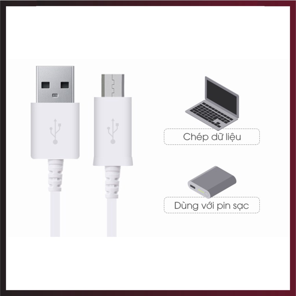 Dây cáp sạc Micro USB chính hãng SAMSUNG MADE IN VIETNAM dùng để sao chép dữ liệu sạc điện thoại - SATOPA