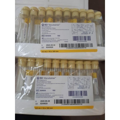 Ống ACD làm prp hàng chuẩn Mỹ 8,5ml DATE xa - Ống thủy tinh làm prp