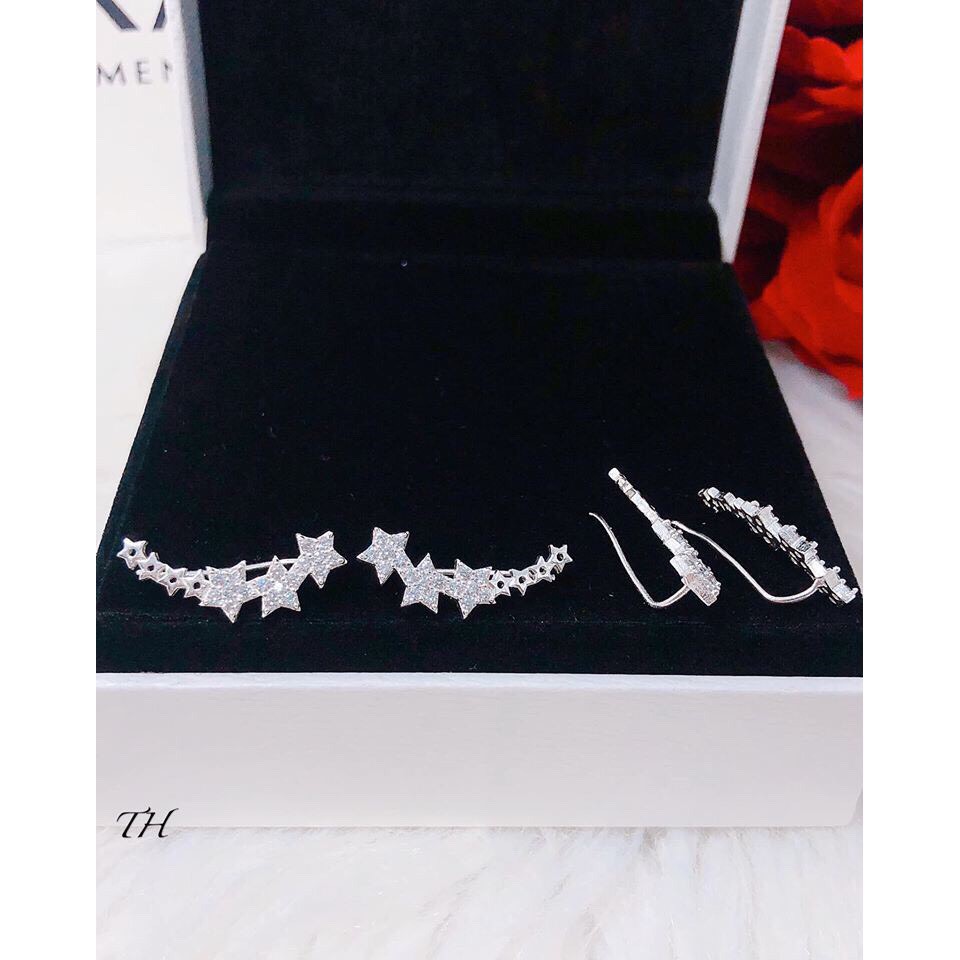 Bông tai ngôi sao nhỏ dạng cài LINH'S MIU SILVER Bông tai nữ bạc ta