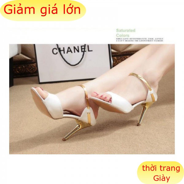 Giày Cao Gót 9cm Hở Mũi Thời Trang Gợi Cảm Cho Nữ